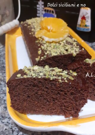 Plum cake pan d'arancio al cacao