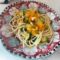 Bucatini con zucca e zucchina genovese